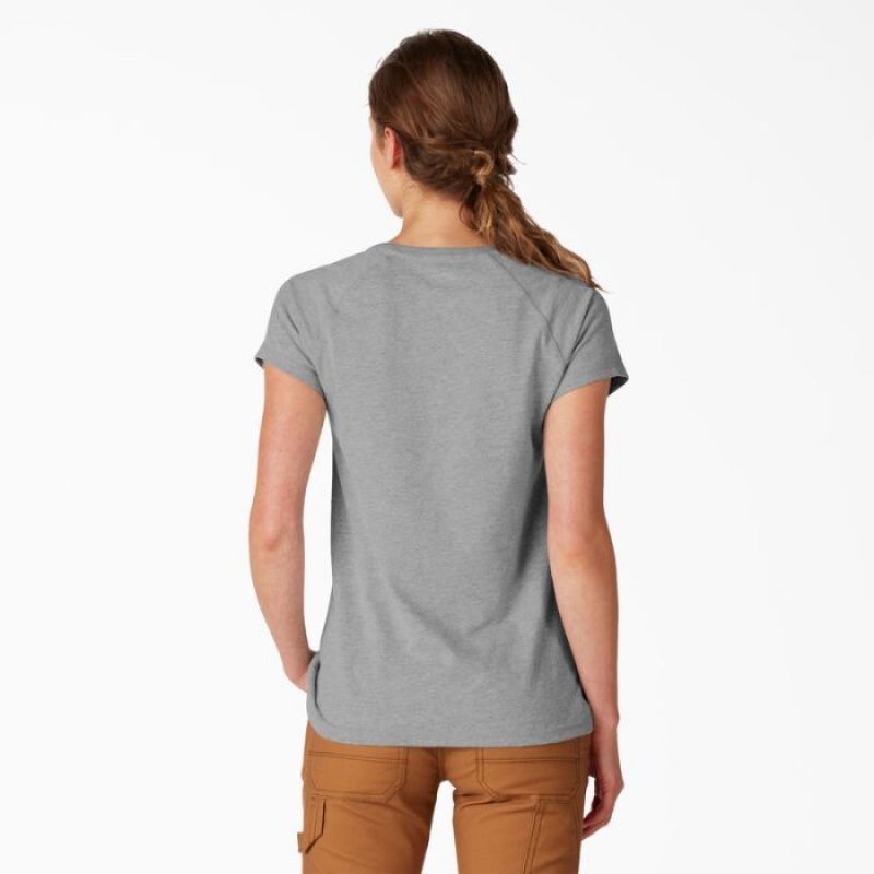 Dickies Cooling Scurte Sleeve Pocket T-Shirt Gri | KAXY9854