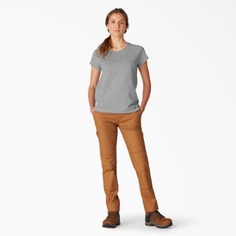 Dickies Cooling Scurte Sleeve Pocket T-Shirt Gri | KAXY9854