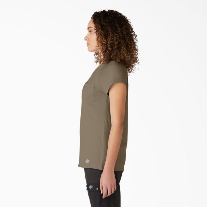 Dickies Cooling Scurte Sleeve Pocket T-Shirt Verzi | MMRX0765