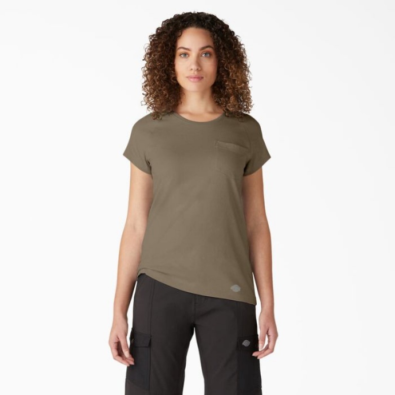 Dickies Cooling Scurte Sleeve Pocket T-Shirt Verzi | MMRX0765