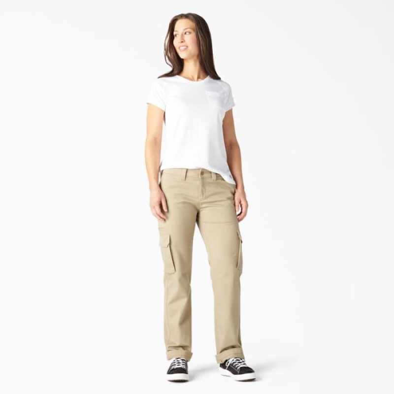 Dickies Cooling Scurte Sleeve Pocket T-Shirt Albi | RRVF2559