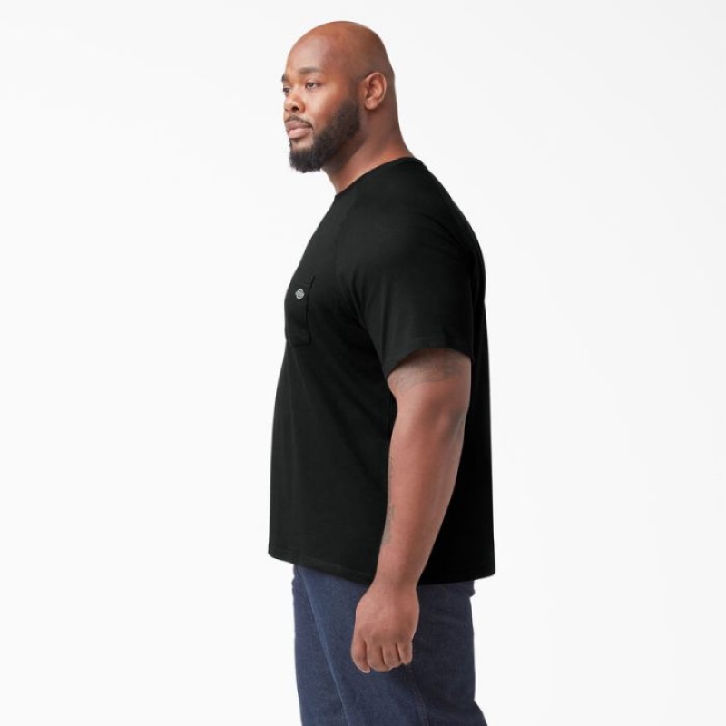 Dickies Cooling Scurte Sleeve Pocket T-Shirt Negrii | NIHS6974