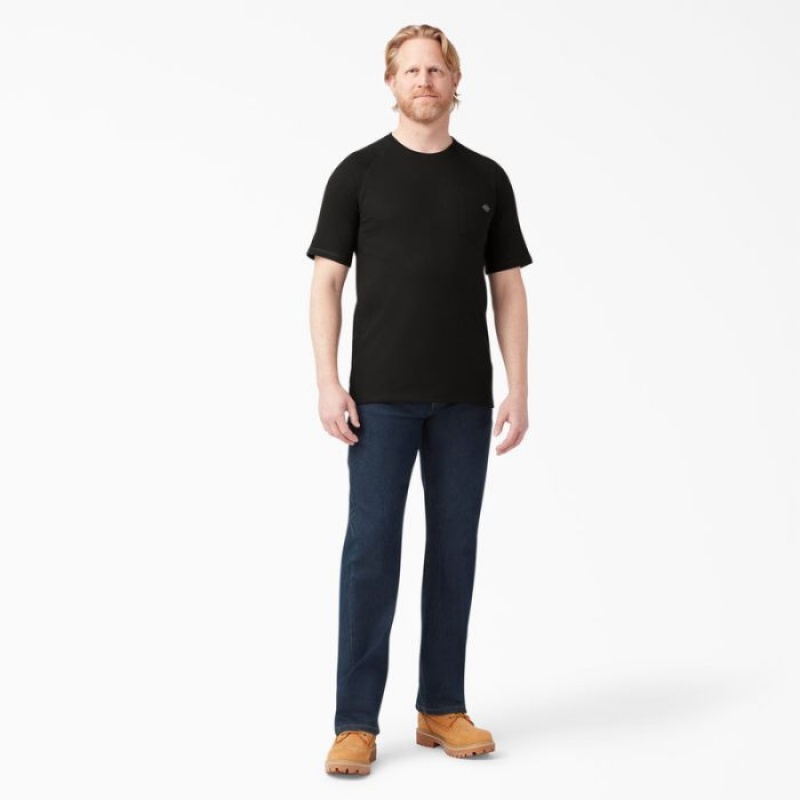 Dickies Cooling Scurte Sleeve Pocket T-Shirt Negrii | NIHS6974