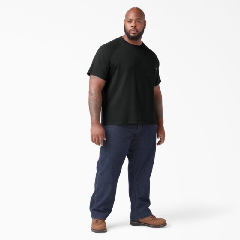Dickies Cooling Scurte Sleeve Pocket T-Shirt Negrii | NIHS6974