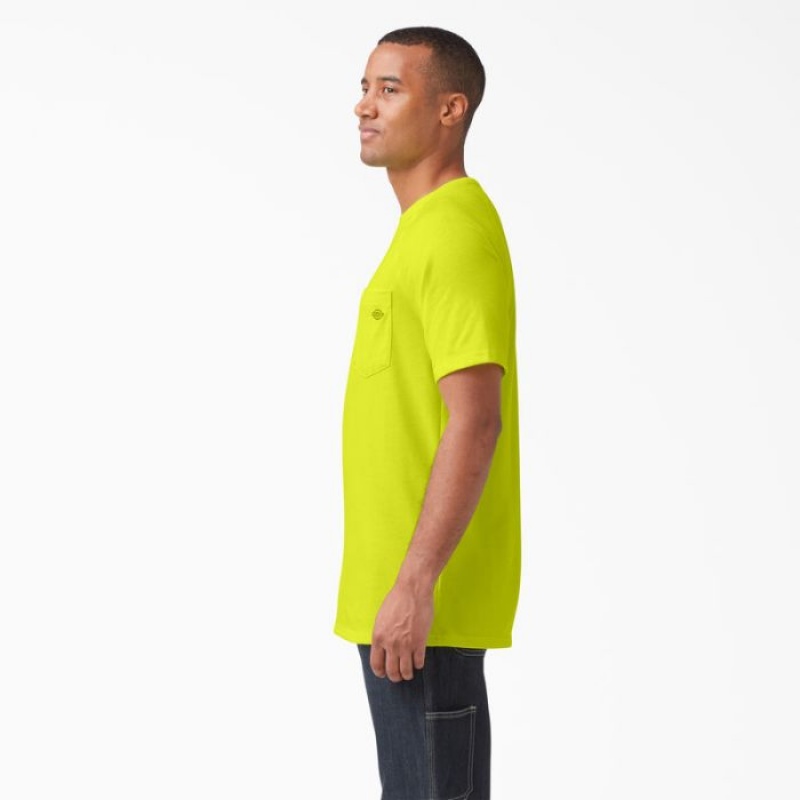 Dickies Cooling Scurte Sleeve Pocket T-Shirt Galbeni Deschis | BDVY8834