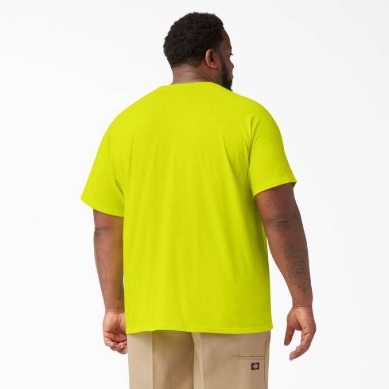 Dickies Cooling Scurte Sleeve Pocket T-Shirt Galbeni Deschis | BDVY8834