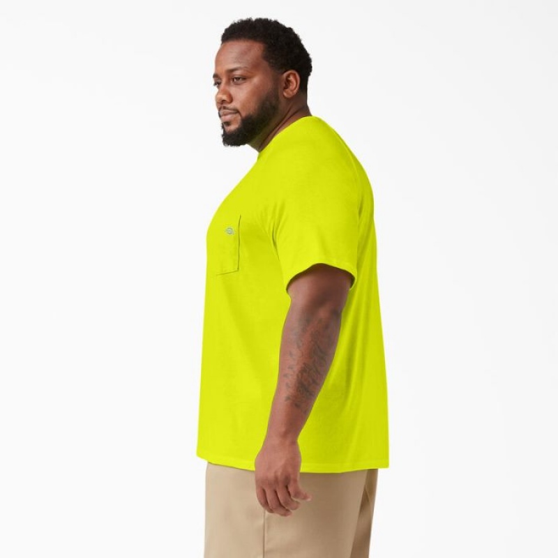 Dickies Cooling Scurte Sleeve Pocket T-Shirt Galbeni Deschis | BDVY8834