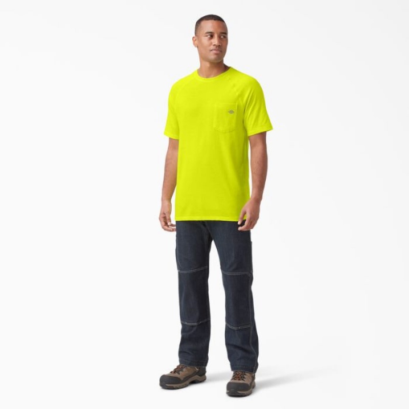 Dickies Cooling Scurte Sleeve Pocket T-Shirt Galbeni Deschis | BDVY8834