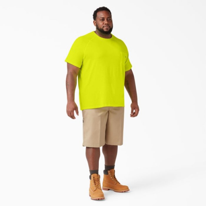 Dickies Cooling Scurte Sleeve Pocket T-Shirt Galbeni Deschis | BDVY8834