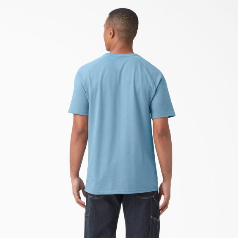 Dickies Cooling Scurte Sleeve Pocket T-Shirt Albastri | HNAF5004