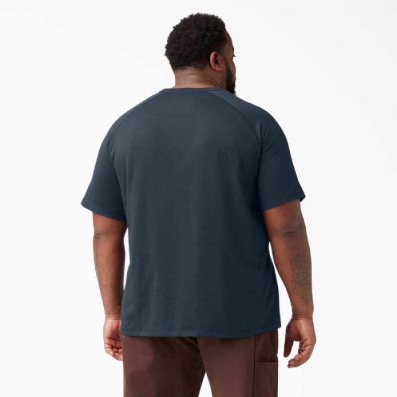 Dickies Cooling Scurte Sleeve Pocket T-Shirt Bleumarin | TWYF3480