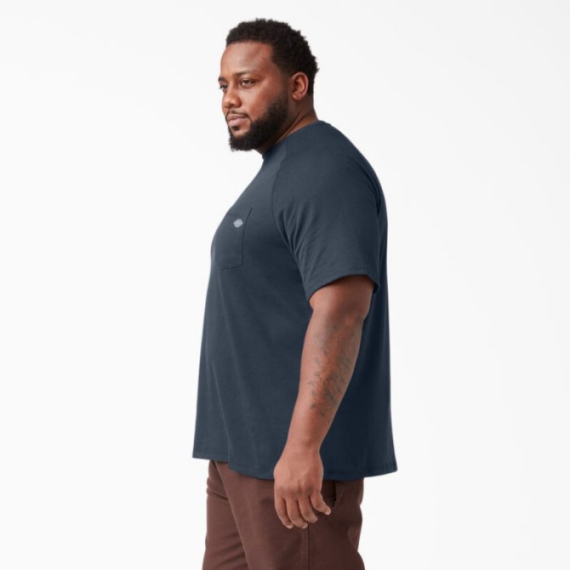 Dickies Cooling Scurte Sleeve Pocket T-Shirt Bleumarin | TWYF3480