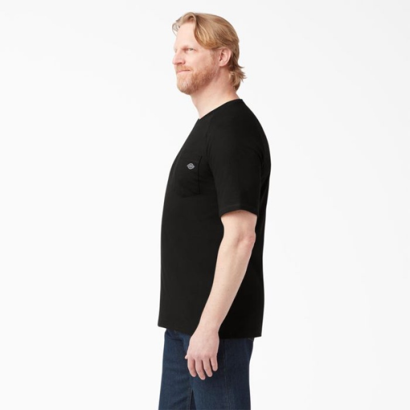 Dickies Cooling Scurte Sleeve Pocket T-Shirt Negrii | GXLK2217