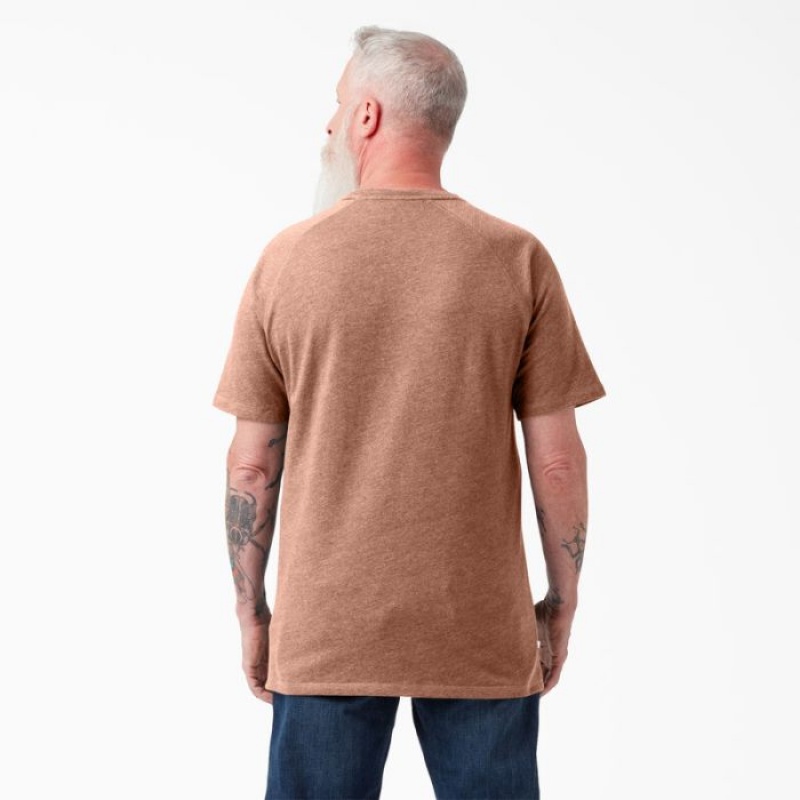 Dickies Cooling Scurte Sleeve Pocket T-Shirt Cork Single Dye Heather | LXTB4197
