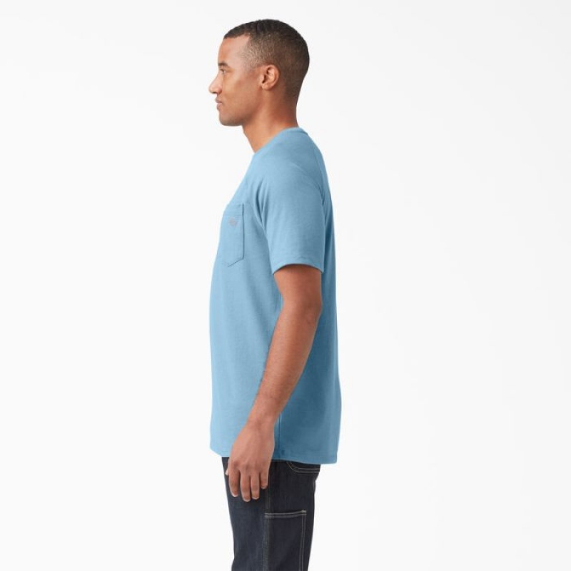 Dickies Cooling Scurte Sleeve Pocket T-Shirt Albastri | QLXQ9339