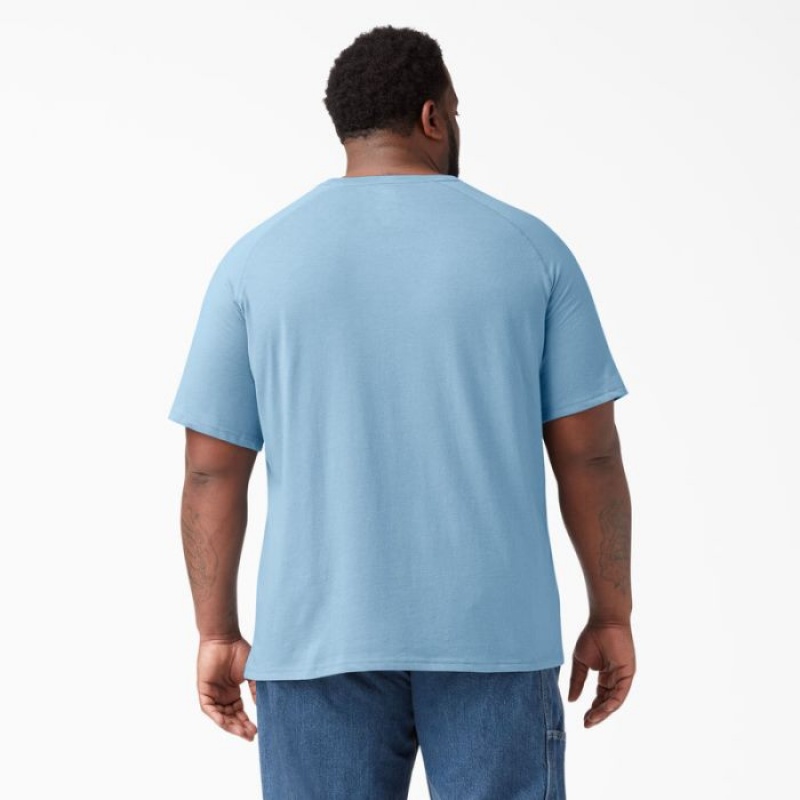 Dickies Cooling Scurte Sleeve Pocket T-Shirt Albastri | QLXQ9339