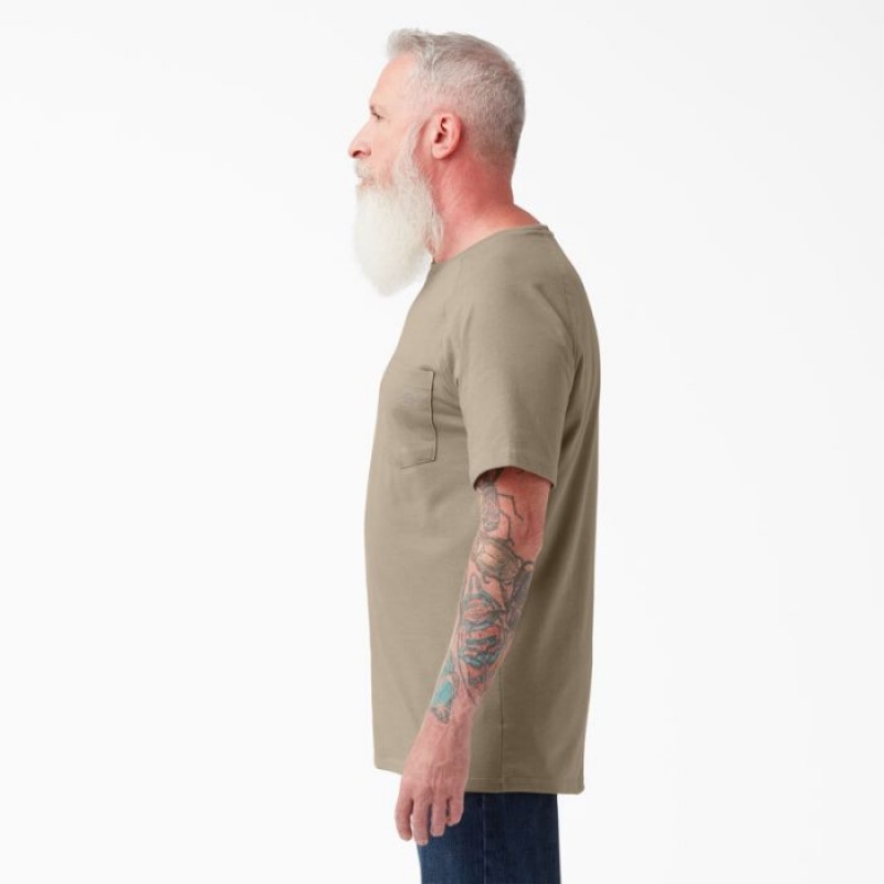 Dickies Cooling Scurte Sleeve Pocket T-Shirt Maro | FMGX0485