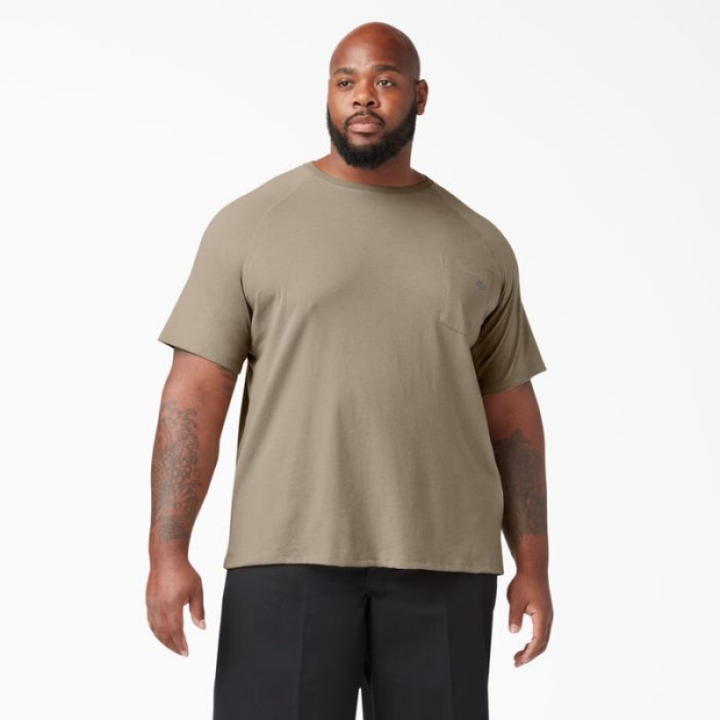 Dickies Cooling Scurte Sleeve Pocket T-Shirt Maro | FMGX0485