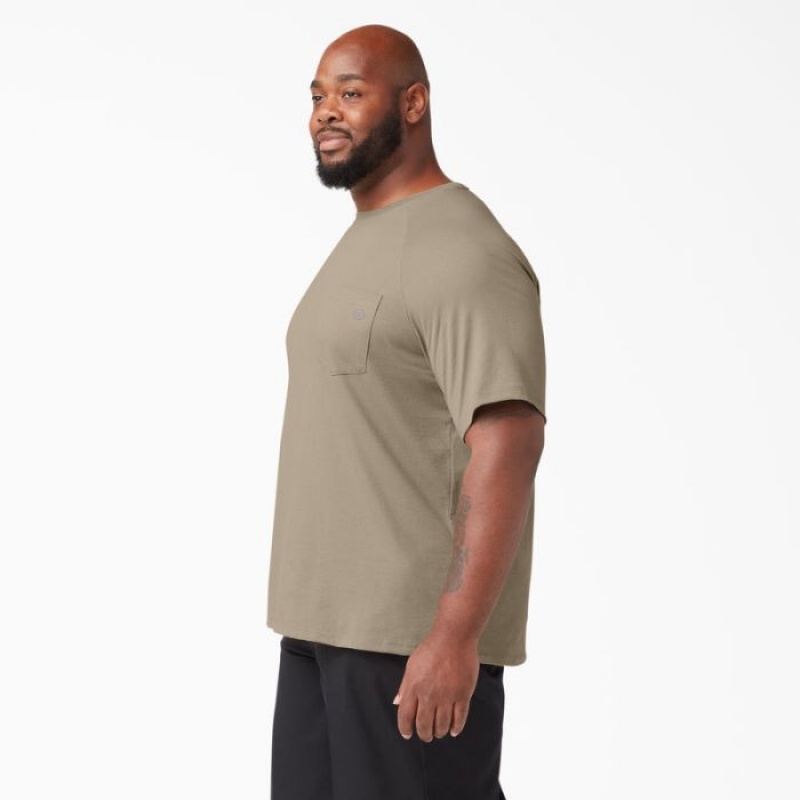 Dickies Cooling Scurte Sleeve Pocket T-Shirt Maro | FMGX0485