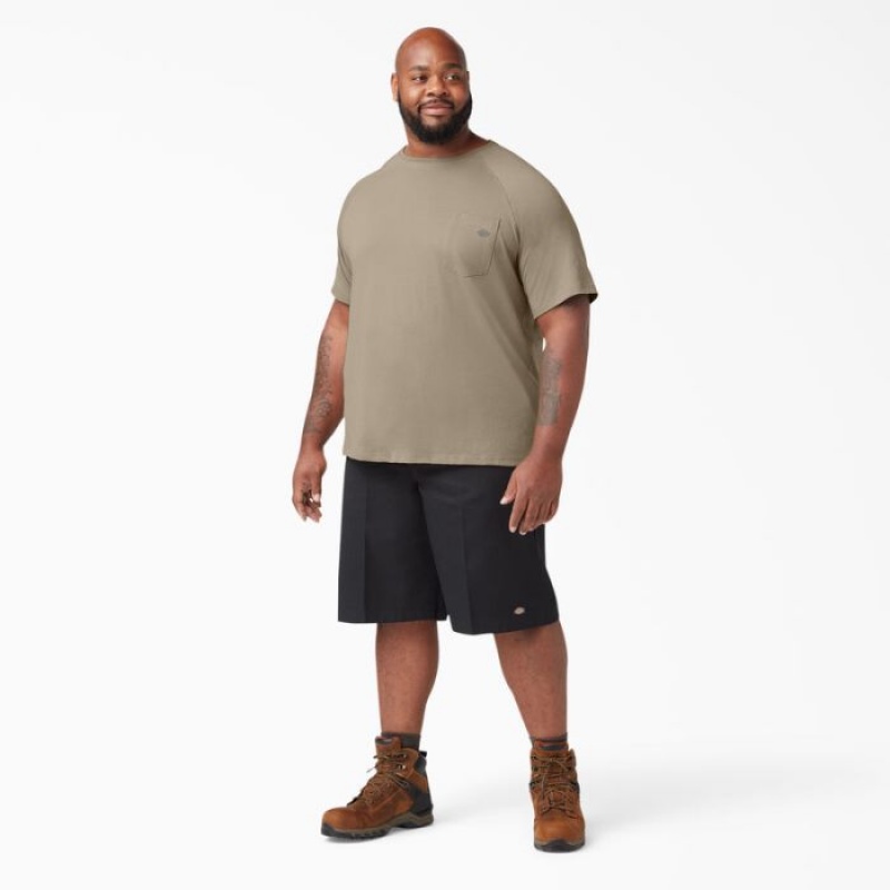 Dickies Cooling Scurte Sleeve Pocket T-Shirt Maro | FMGX0485