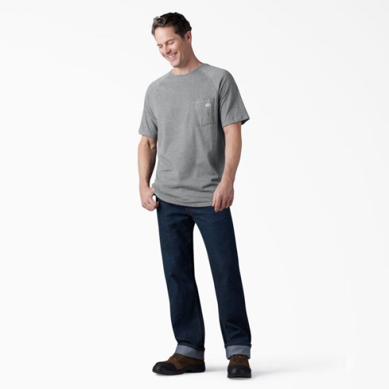 Dickies Cooling Scurte Sleeve Pocket T-Shirt Gri | EDEL1281