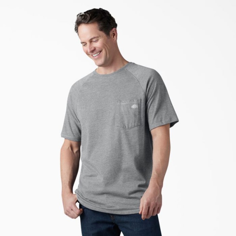 Dickies Cooling Scurte Sleeve Pocket T-Shirt Gri | EDEL1281
