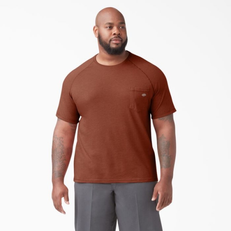 Dickies Cooling Scurte Sleeve Pocket T-Shirt Rosii | MTMR2807