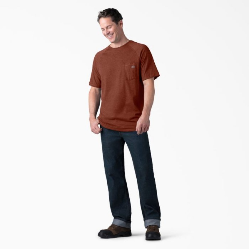 Dickies Cooling Scurte Sleeve Pocket T-Shirt Rosii | MTMR2807