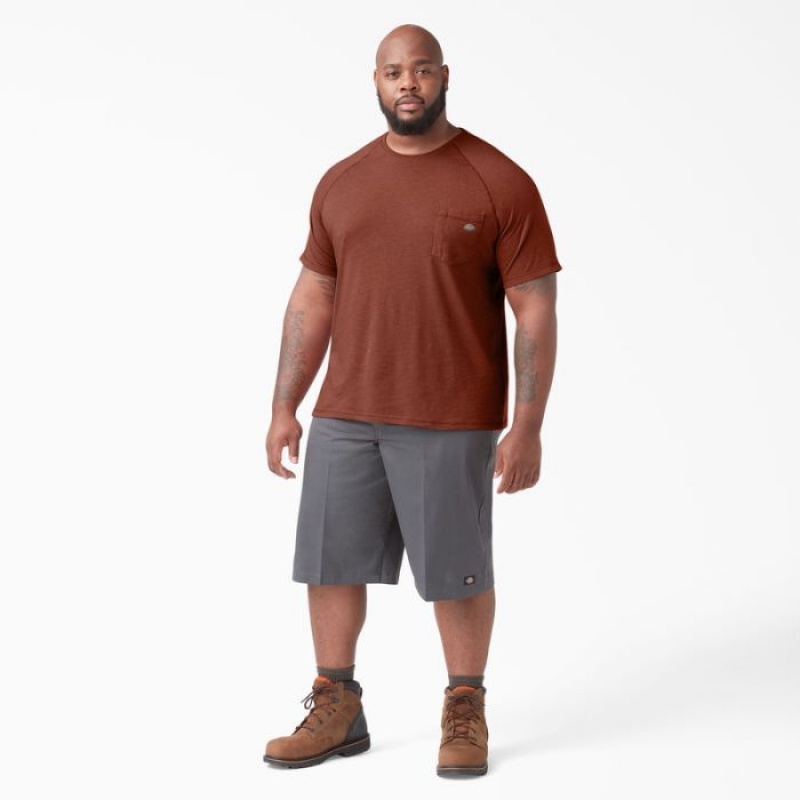 Dickies Cooling Scurte Sleeve Pocket T-Shirt Rosii | MTMR2807