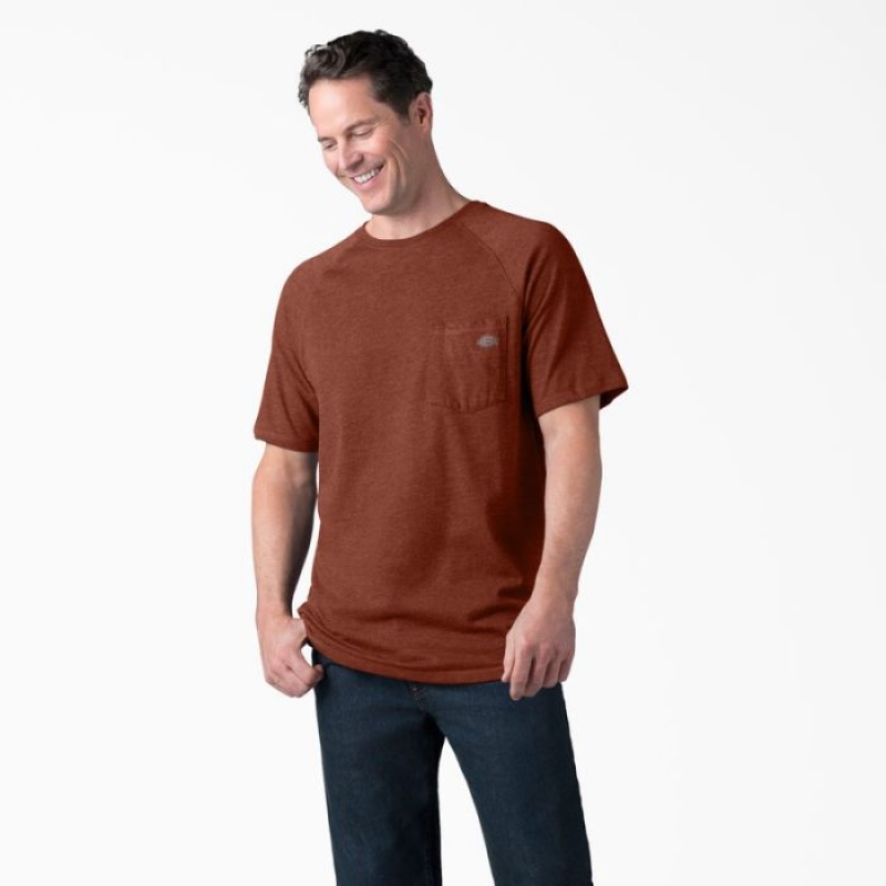 Dickies Cooling Scurte Sleeve Pocket T-Shirt Rosii | MTMR2807