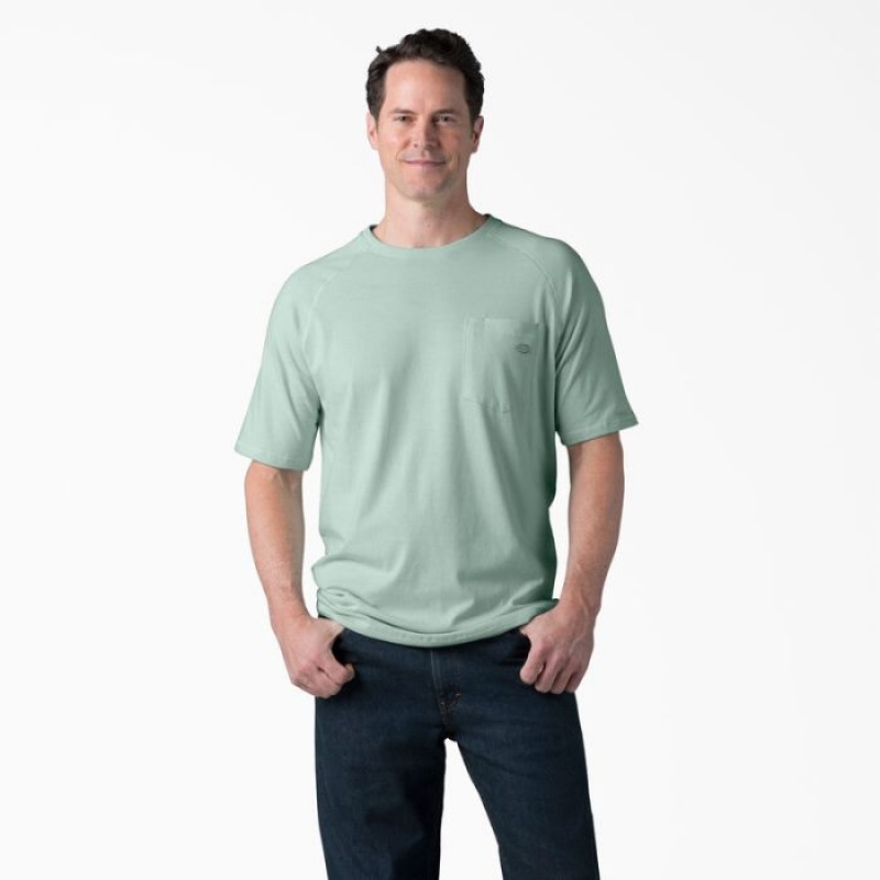 Dickies Cooling Scurte Sleeve Pocket T-Shirt Surf Spray | LUBH0036