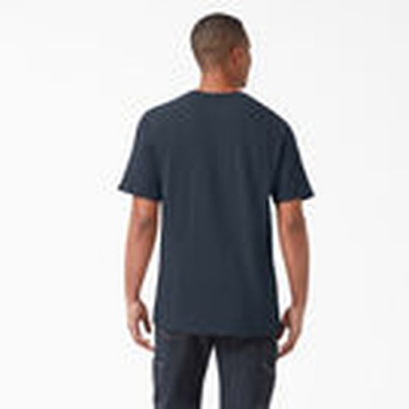 Dickies Cooling Scurte Sleeve Pocket T-Shirt Bleumarin | JGAW9535