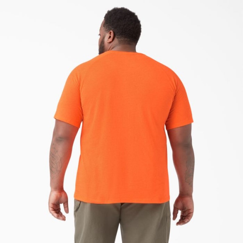 Dickies Cooling Scurte Sleeve Pocket T-Shirt Portocalii Deschis | AQNT4754