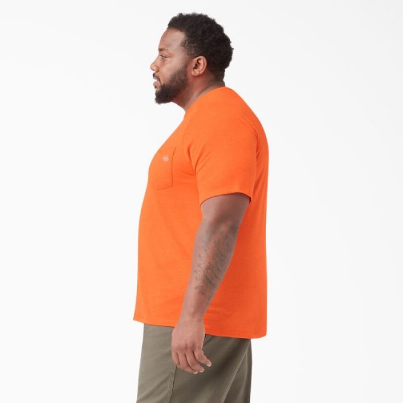 Dickies Cooling Scurte Sleeve Pocket T-Shirt Portocalii Deschis | AQNT4754