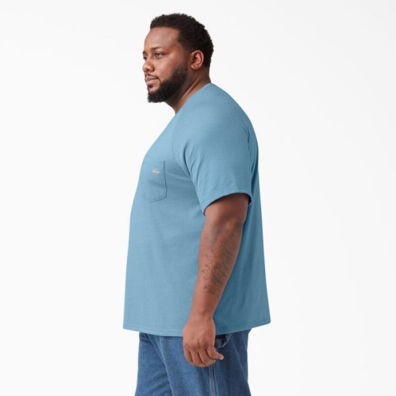 Dickies Cooling Scurte Sleeve Pocket T-Shirt Albastri | DOIZ1429