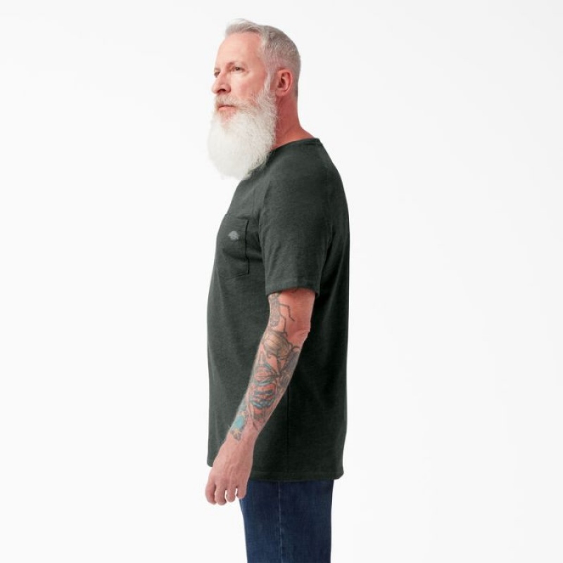 Dickies Cooling Scurte Sleeve Pocket T-Shirt Verzi | CPEX0054