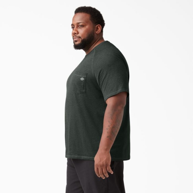 Dickies Cooling Scurte Sleeve Pocket T-Shirt Verzi | CPEX0054