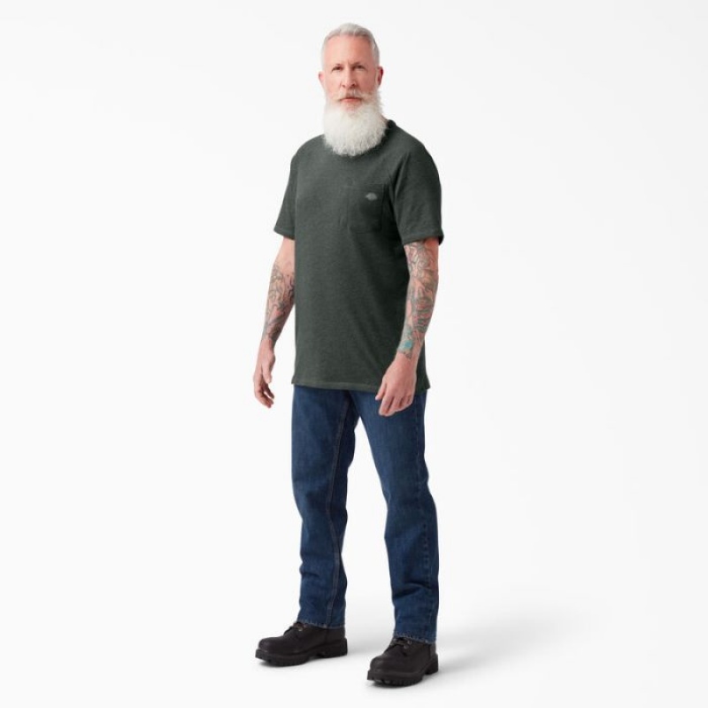 Dickies Cooling Scurte Sleeve Pocket T-Shirt Verzi | CPEX0054
