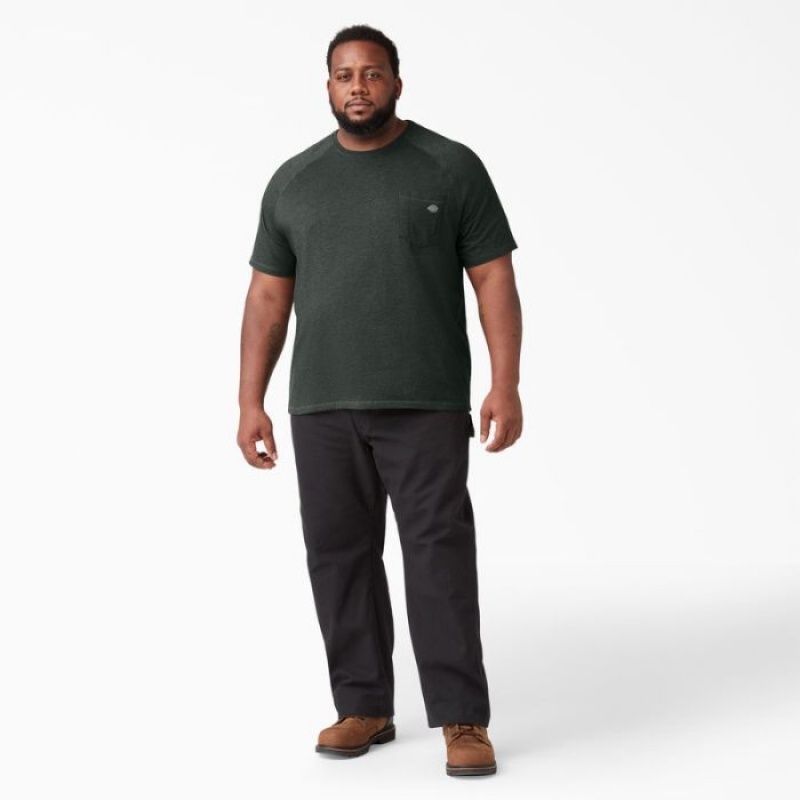 Dickies Cooling Scurte Sleeve Pocket T-Shirt Verzi | CPEX0054
