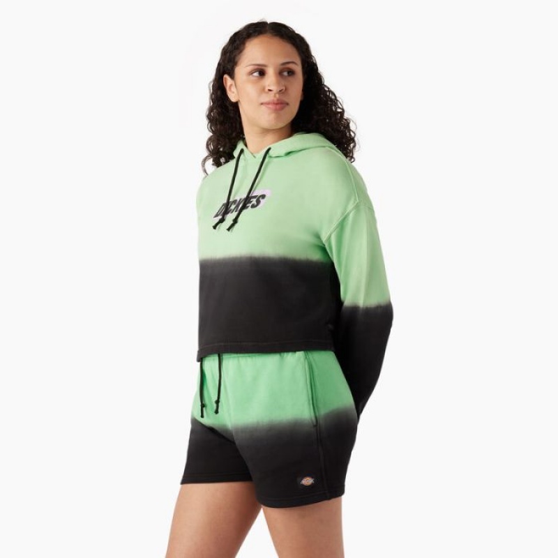 Dickies Cropped Ombre Hoodie Verde Menta Negrii | HYQP1484