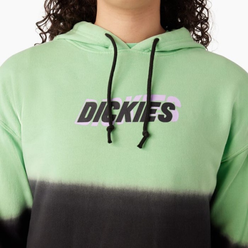 Dickies Cropped Ombre Hoodie Verde Menta Negrii | HYQP1484