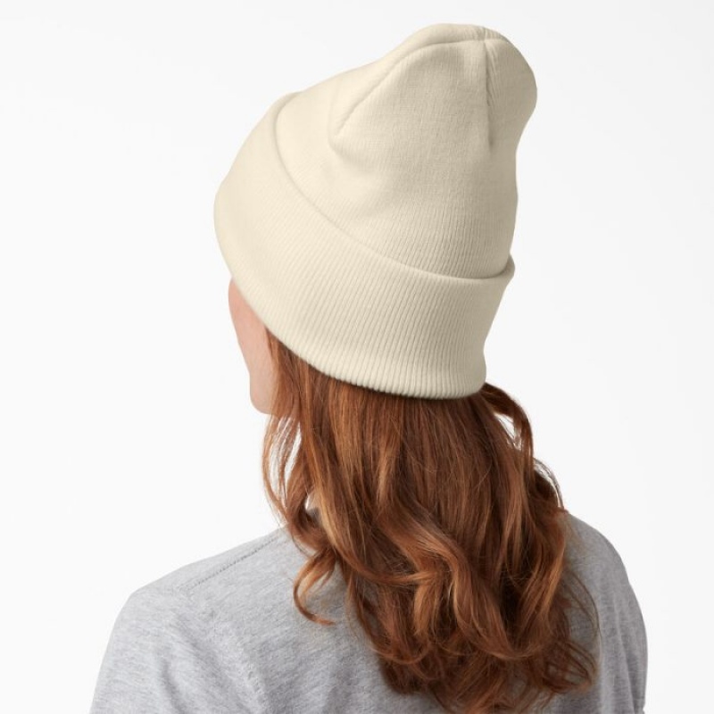 Dickies Cuffed Knit Beanie Bej | ERJF3159