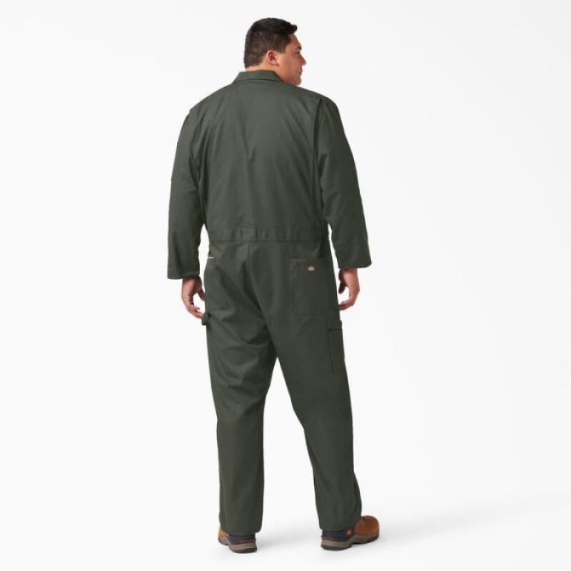 Dickies Deluxe Blended Long Sleeve Coveralls Masline Verzi Verzi | UCKL4441