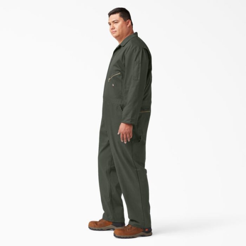 Dickies Deluxe Blended Long Sleeve Coveralls Masline Verzi Verzi | UCKL4441