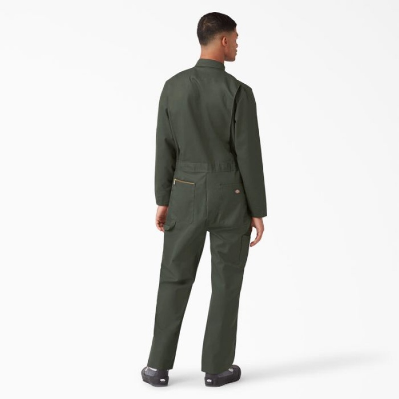 Dickies Deluxe Blended Long Sleeve Coveralls Masline Verzi Verzi | UCKL4441
