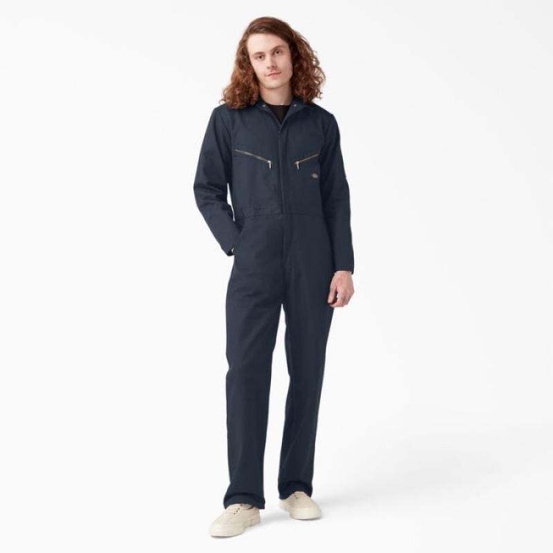 Dickies Deluxe Blended Long Sleeve Coveralls Bleumarin | NYWH7654