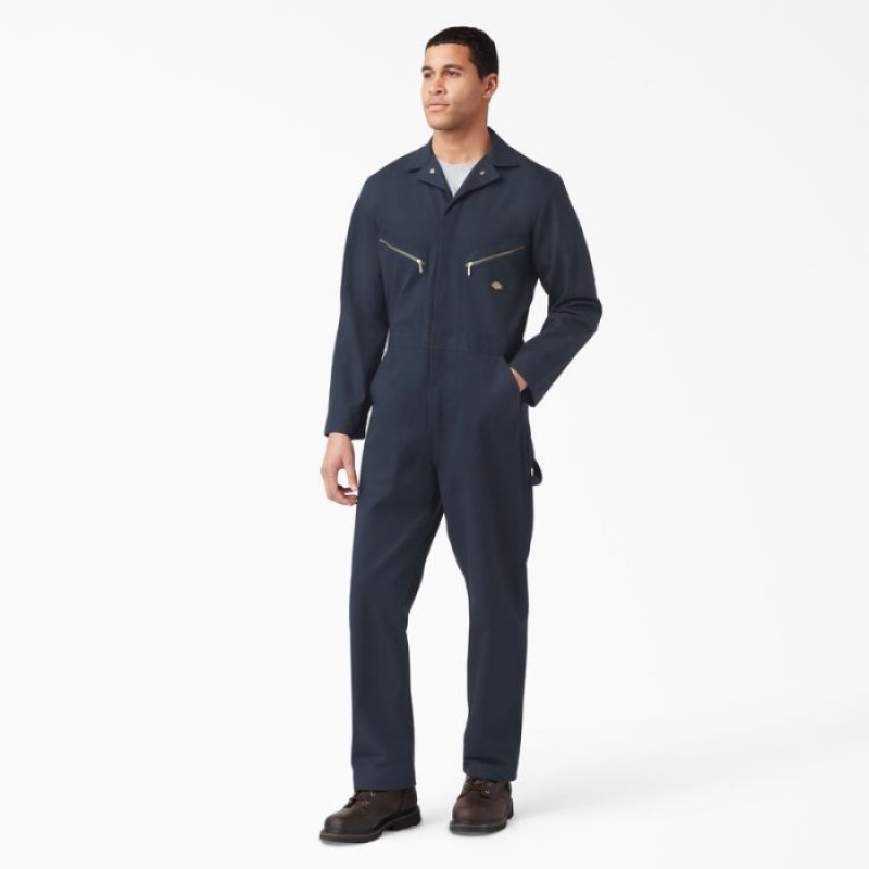 Dickies Deluxe Blended Long Sleeve Coveralls Bleumarin | NYWH7654