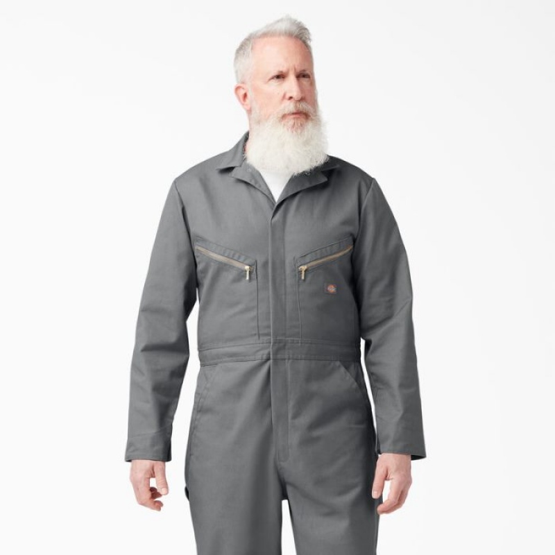 Dickies Deluxe Blended Long Sleeve Coveralls Gri | OZWF4124