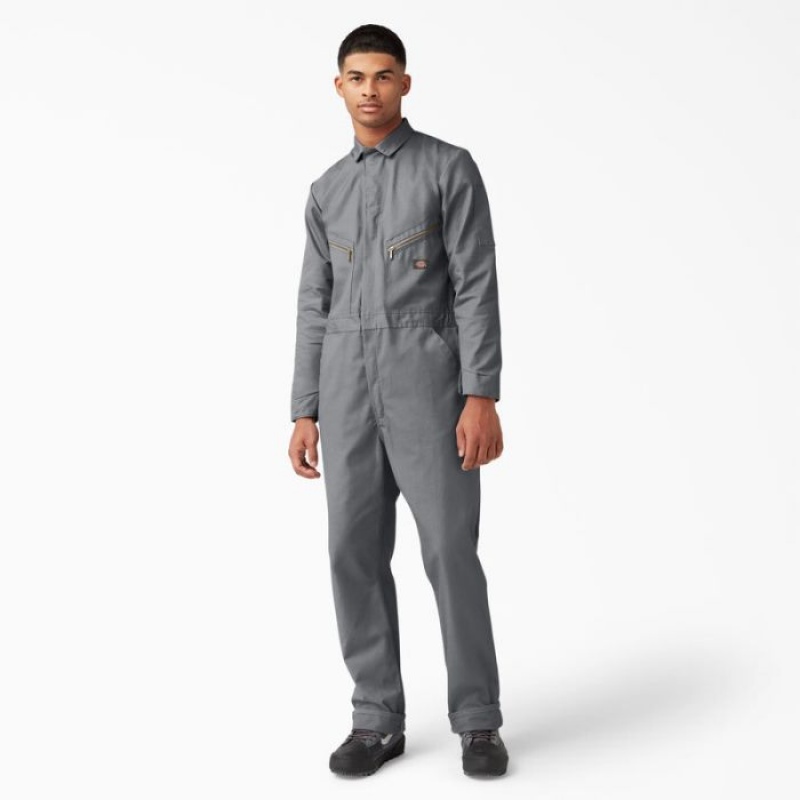 Dickies Deluxe Blended Long Sleeve Coveralls Gri | OZWF4124