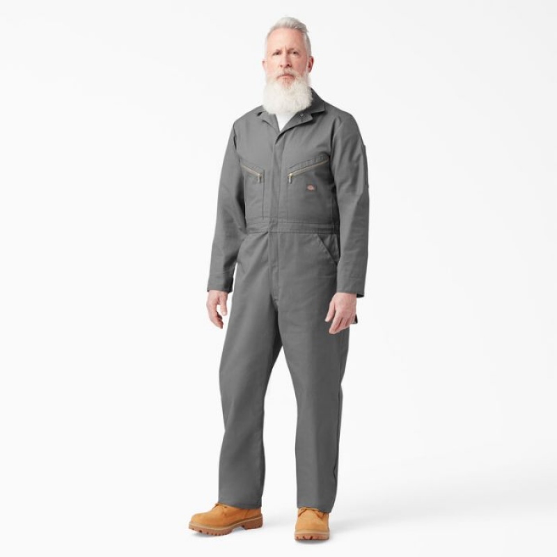 Dickies Deluxe Blended Long Sleeve Coveralls Gri | OZWF4124